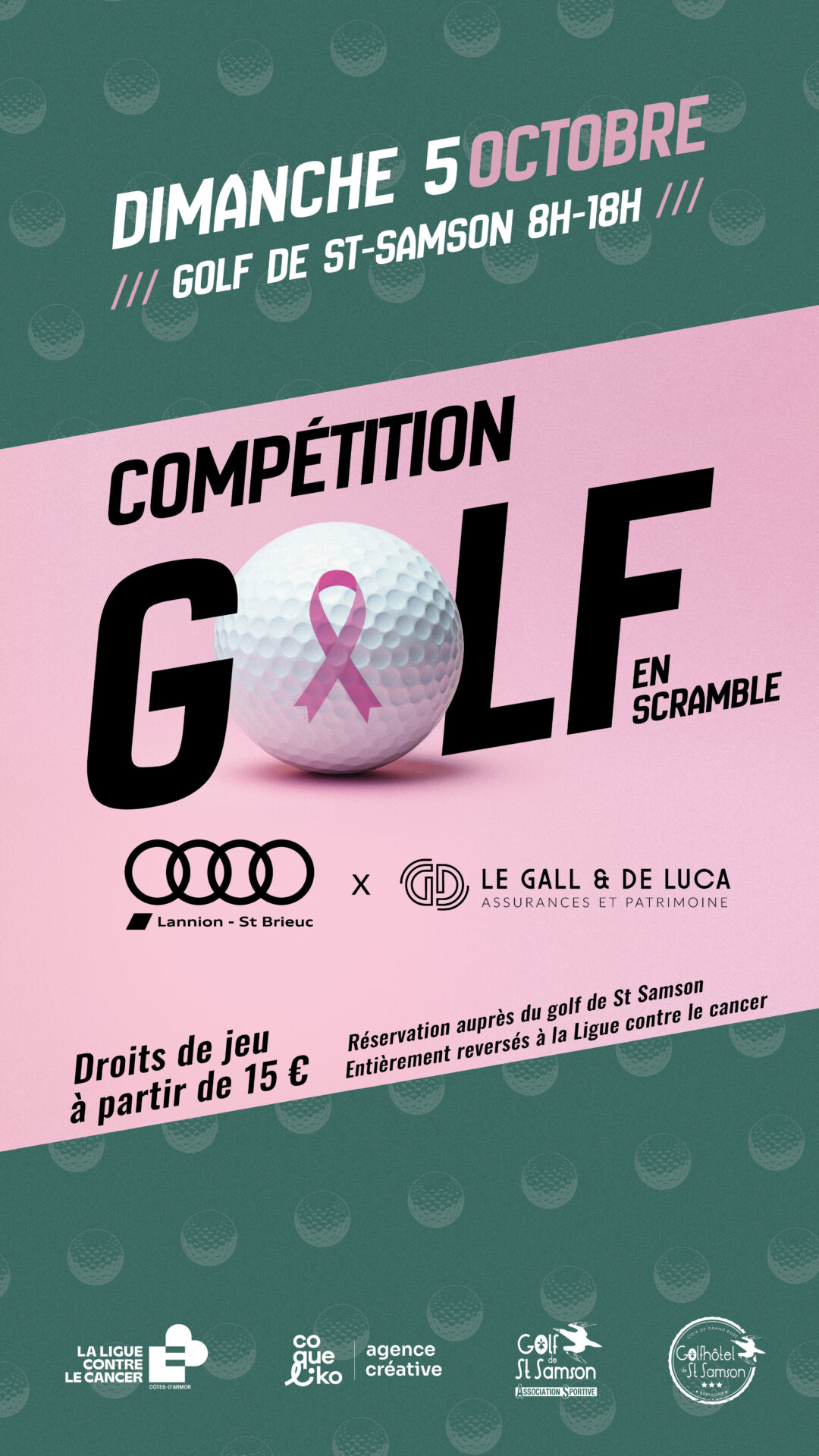 Golf De Saint Samson Golf Hotel Pleumeur Bodou Affiche Octobre Rose Compet Story