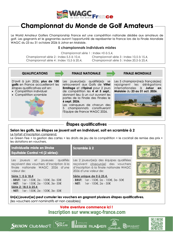 Golf De Saint Samson Golf Hotel Pleumeur Bodou WAGC Affiche Championnat 2026