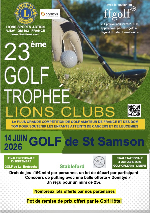 Golf De Saint Samson Golf Hotel Pleumeur Bodou Affiche St Samson Lions 2026